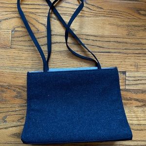 BLACK WOOL PURSE